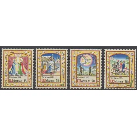 Promotion Saisonnière Bahamas - 1992 - No 779/782 - Noël