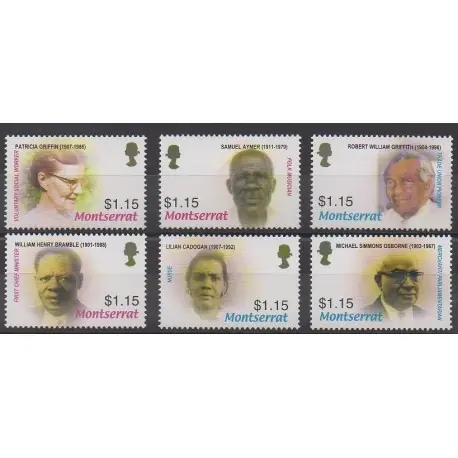 Montserrat - 2006 - No 1187/1192 - Célébrités Garantie Incluse