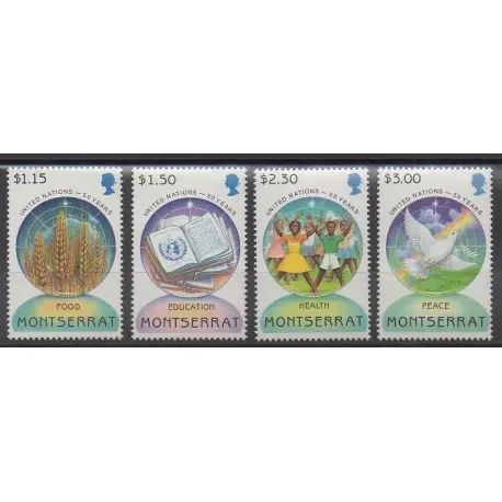 Produit De Marque Montserrat - 1995 - No 861/864 - Nations unies