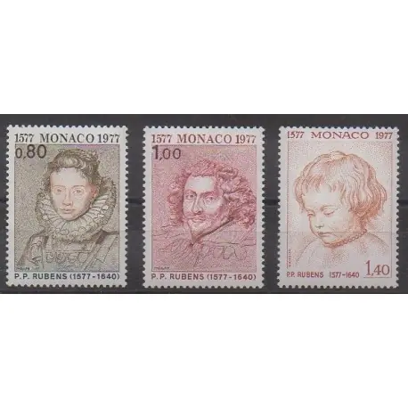 Monaco - 1977 - No 1098/1100 - Peinture Bon Plan