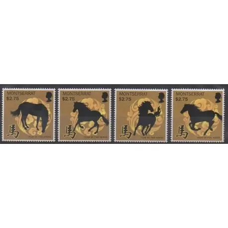 Livraison Gratuite Montserrat - 2013 - No 1505/1508 - Chevaux