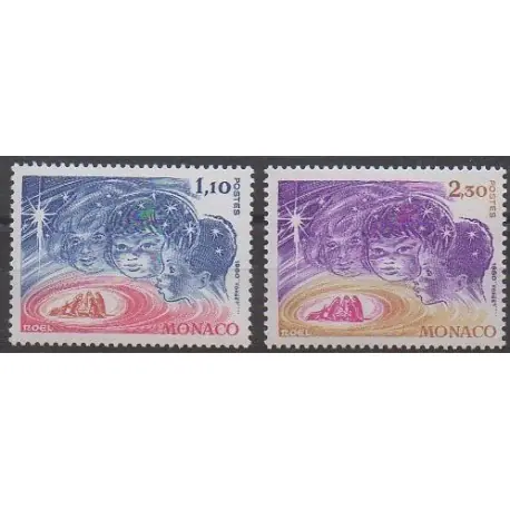 Bon Plan Monaco - 1980 - No 1249/1250 - Noël
