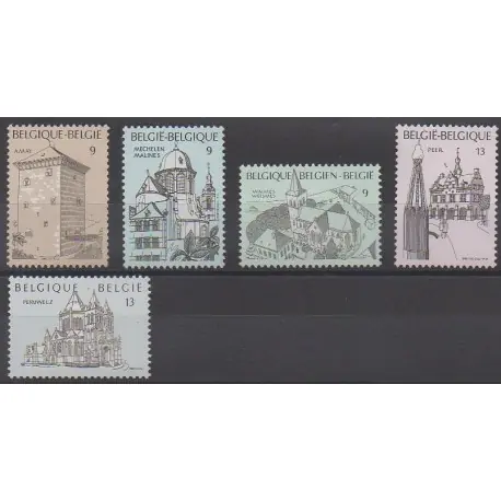 Belgique - 1988 - No 2288/2292 - Églises Vente Flash