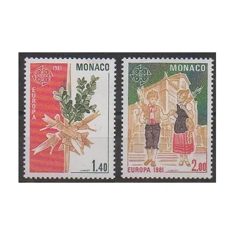 Meilleur Prix Monaco - 1981 - No 1273/1274 - Folklore - Europa