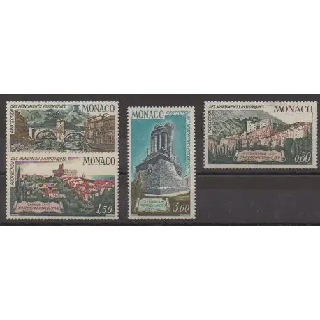 Monaco - 1971 - No 851/854 - Monuments Nouveauté