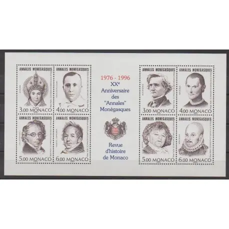 Populaire Monaco - Blocs et feuillets - 1996 - No BF72 - Célébrités