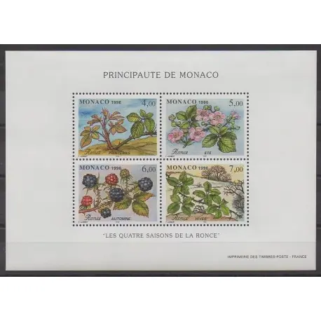 Nouvel Arrivage Monaco - Blocs et feuillets - 1996 - No BF74 - Flore