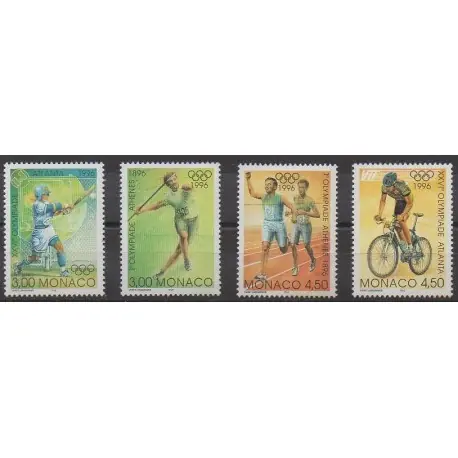 Monaco - 1996 - No 2051/2054 - Jeux Olympiques d'été Retour Gratuit
