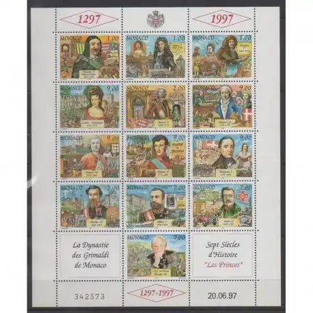 Achetez Aujourd’hui Monaco - 1997 - No 2112/2124 - Histoire