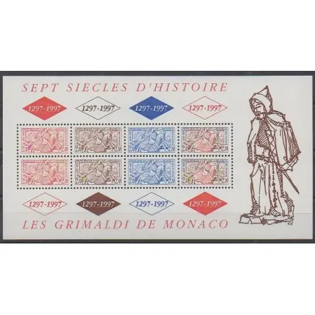 Monaco - Blocs et feuillets - 1997 - No BF75 - Histoire Livraison Mondiale