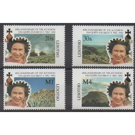 Lesotho - 1992 - No 1013/1016 - Royauté - Principauté Vente Directe