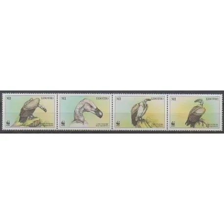Meilleure Vente Lesotho - 1998 - No 1252/1255 - Oiseaux - Espèces menacées - WWF