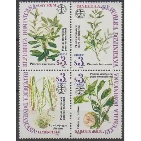 Meilleure Vente Dominicaine (République) - 1998 - No 1323/1326 - Flore