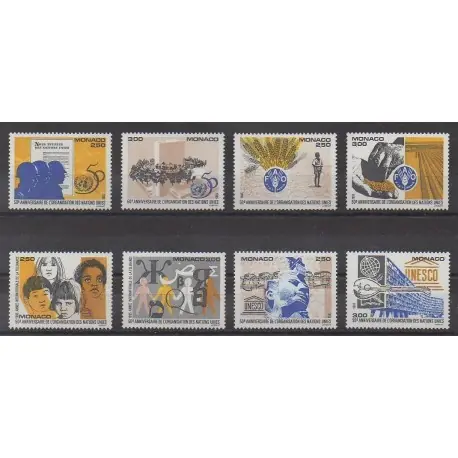 Certifié Monaco - 1995 - No 2002/2009 - Nations unies