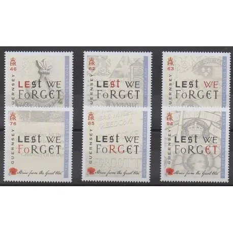 Must-Have Guernesey - 2018 - No 1708/1713 - Première Guerre Mondiale