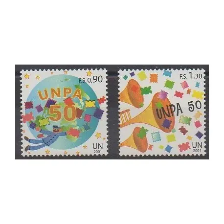 Nations Unies (ONU - Genève) - 2001 - No 439/440 - Service postal Expédié Aujourd’hui