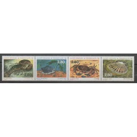 Paiement Sécurisé Saint-Pierre et Miquelon - 1995 - No 614/617 - Vie marine