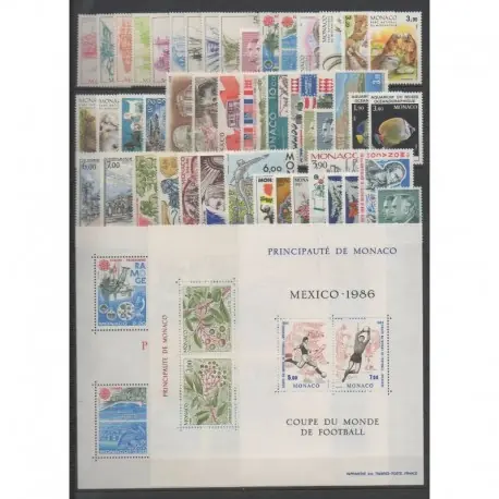 Prix Choc Monaco - Année complète - 1986 - No 1510/1561 - BF34/BF36