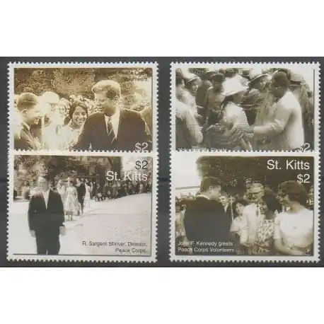 Livraison Mondiale Saint-Christophe - 2007 - No 1280/1283 - Célébrités