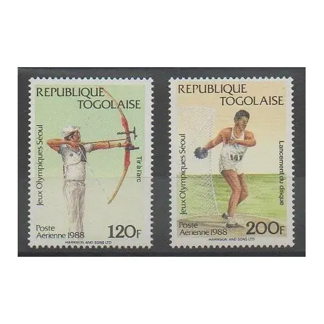 Togo - 1988 - No PA651/PA652 - Jeux Olympiques d'été Petit Prix
