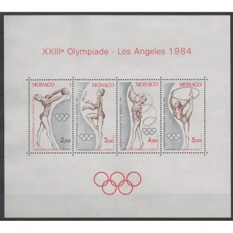 Monaco - Blocs et feuillets - 1984 - No BF27 - Jeux Olympiques d'été Promotion Saisonnière