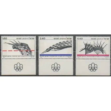 Premium Israël - 1976 - No 611/613 - Jeux Olympiques d'été