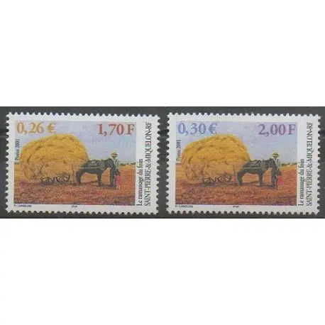 Quantité Limitée Saint-Pierre et Miquelon - 2001 - No 741/742 - Artisanat ou métiers