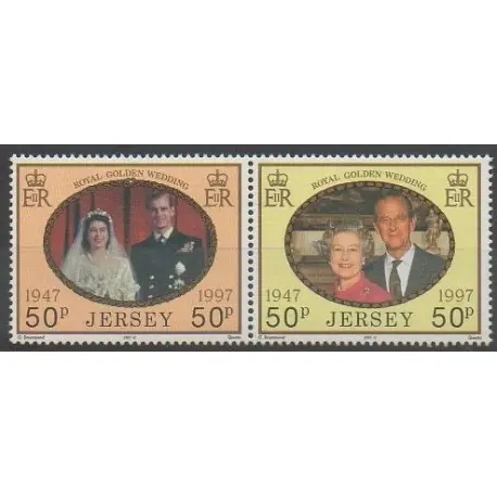 Authentique Jersey - 1997 - No 803/804 - Royauté - Principauté