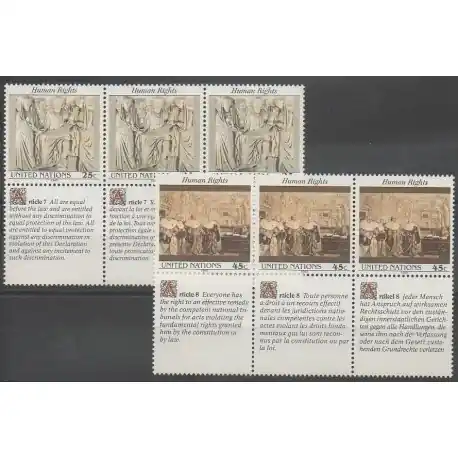 Nations Unies (ONU - New-York) - 1990 - No 578/583 - Droits de l'Homme Petit Prix