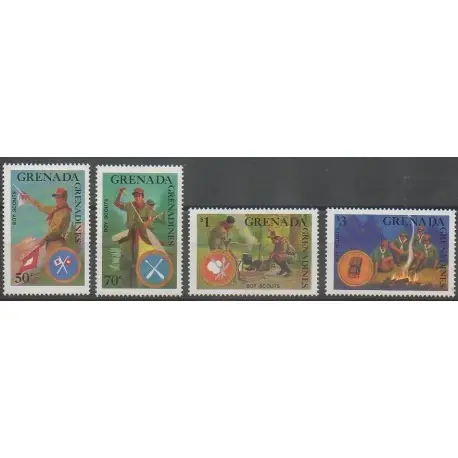 Prix Cassé Grenadines - 1988 - No 822/825 - Scoutisme