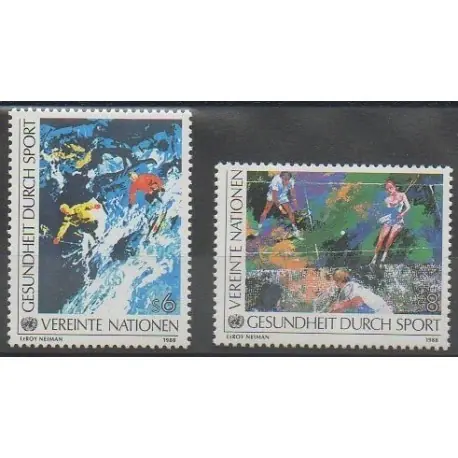 Nations Unies (ONU - Vienne) - 1988 - No 85/86 - Santé ou Croix-Rouge - Sports divers Pas Cher