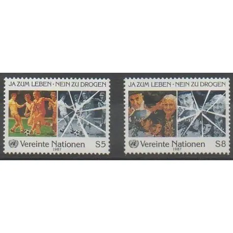 Nations Unies (ONU - Vienne) - 1987 - No 71/72 - Santé ou Croix-Rouge Meilleure Vente