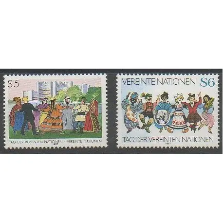 Nations Unies (ONU - Vienne) - 1987 - No 75/76 - Folklore Commande En Gros