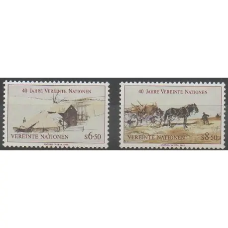 Nations Unies (ONU - Vienne) - 1985 - No 51/52 - Peinture Nouvelle Collection