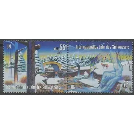 Nations Unies (ONU - Vienne) - 2003 - No 405/406 - Peinture Expédié Aujourd’hui