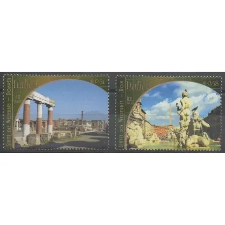Nations Unies (ONU - Vienne) - 2002 - No 384/385 - Monuments Solde