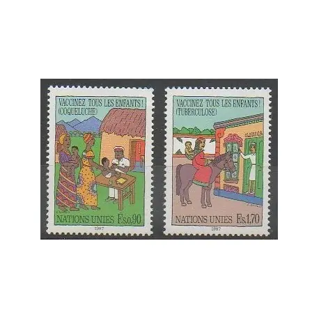 Nations Unies (ONU - Genève) - 1987 - No 160/161 - Santé ou Croix-Rouge Nouvel Arrivage