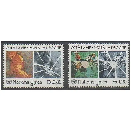 Nations Unies (ONU - Genève) - 1987 - No 156/157 - Santé ou Croix-Rouge Réduction