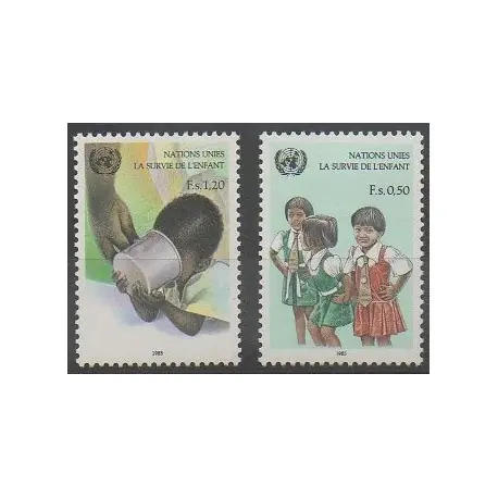 Nations Unies (ONU - Genève) - 1985 - No 135/136 - Enfance Livraison Express