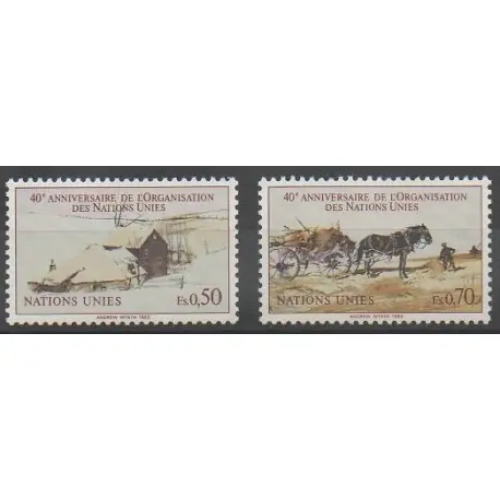 Prix Choc Nations Unies (ONU - Genève) - 1985 - No 133/134 - Nations unies