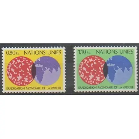Nouveauté Nations Unies (ONU - Genève) - 1978 - No 73/74 - Santé ou Croix-Rouge