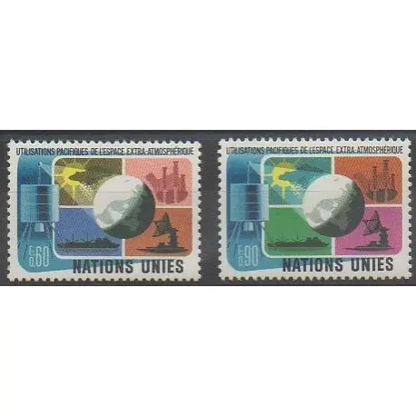 Nations Unies (ONU - Genève) - 1975 - No 46/47 - Télécommunications Meilleur Choix