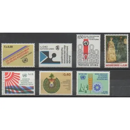 Nations Unies (ONU - Genève) - Année complète - 1981 - No 96/102 Promotion Saisonnière