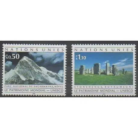 Nations Unies (ONU - Genève) - 1992 - No 222/223 - Sites Nouveauté