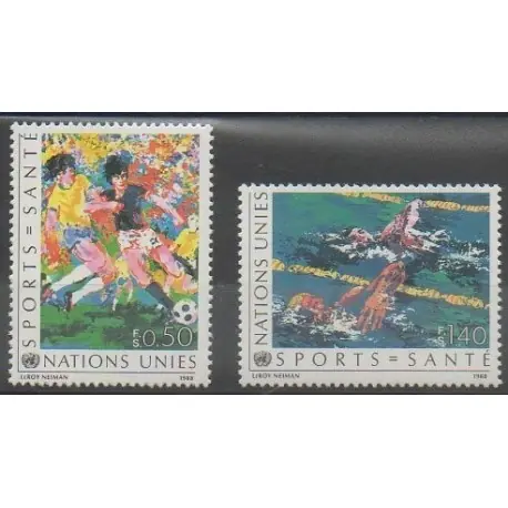 Populaire Nations Unies (ONU - Genève) - 1988 - No 169/170 - Sports divers - Santé