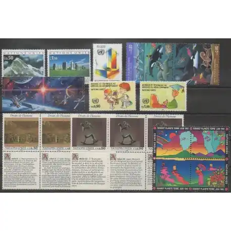 Nations Unies (ONU - Genève) - Année complète - 1992 - No 222/240 Top Vente