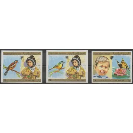 Yémen - République arabe - 1980 - No 325/327ND - Enfance - Oiseaux - Insectes Achat Immédiat