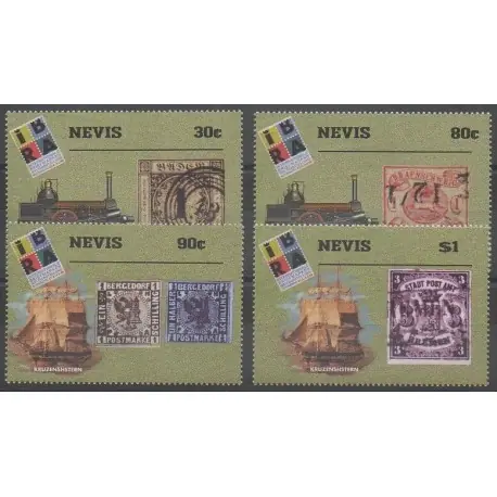 Prix Choc Nevis - 1999 - No 1263/1266 - Timbres sur timbres