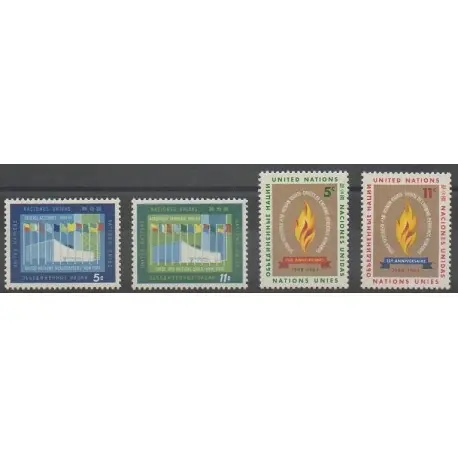 Prix Réduit Nations Unies (ONU - New-York) - 1963 - No 115/118 - Droits de l'Homme