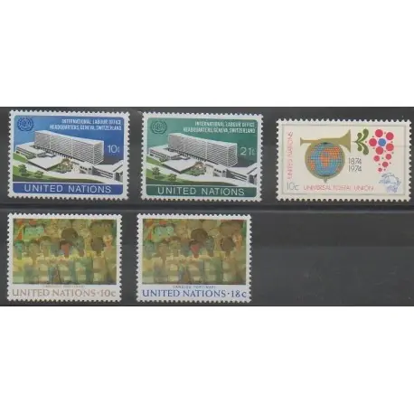 Nations Unies (ONU - New-York) - 1974 - No 237/241 Pas Cher